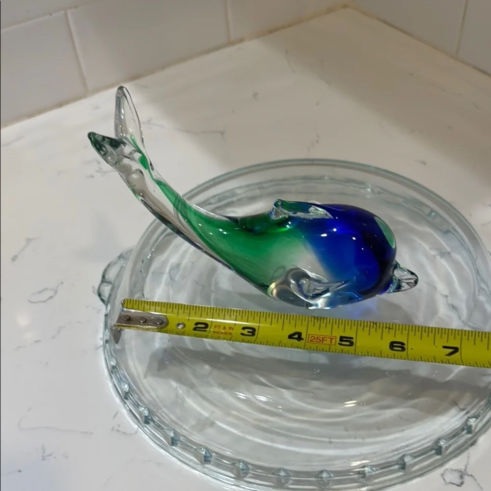 Glass Fish Figurine - Green and Blue